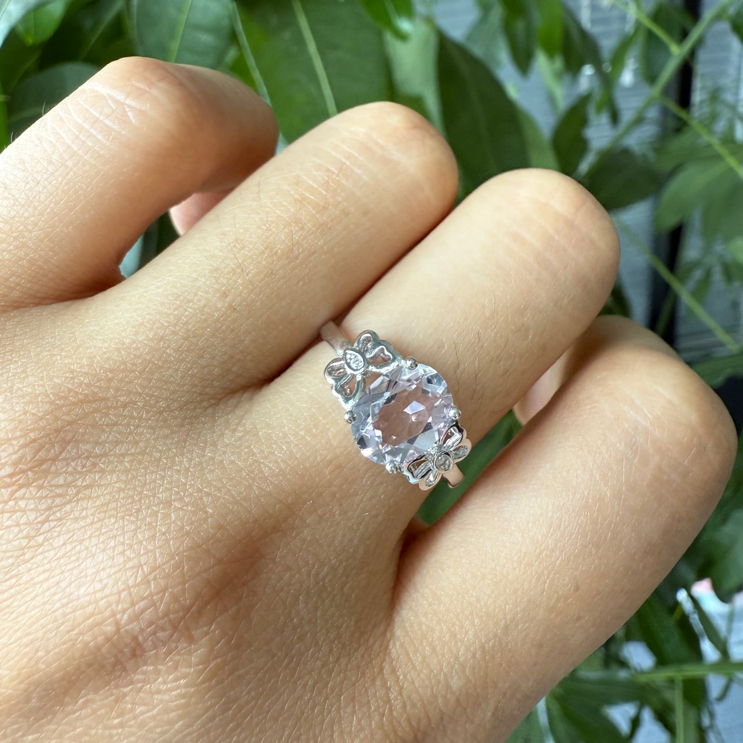 Natural Oval Shape Amethyst  Ring