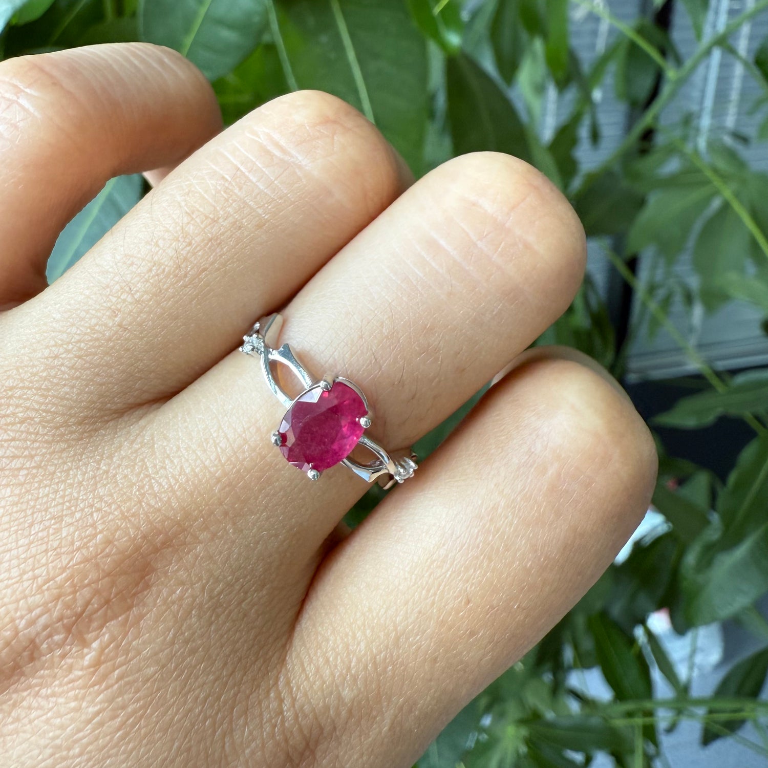 Natural Oval Shape Ruby Ring