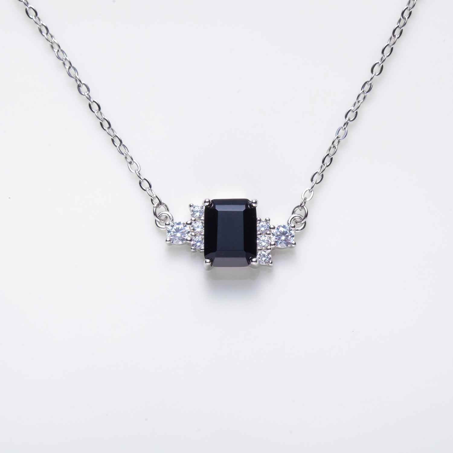 Classic Black Onyx Sterling Silver Necklace