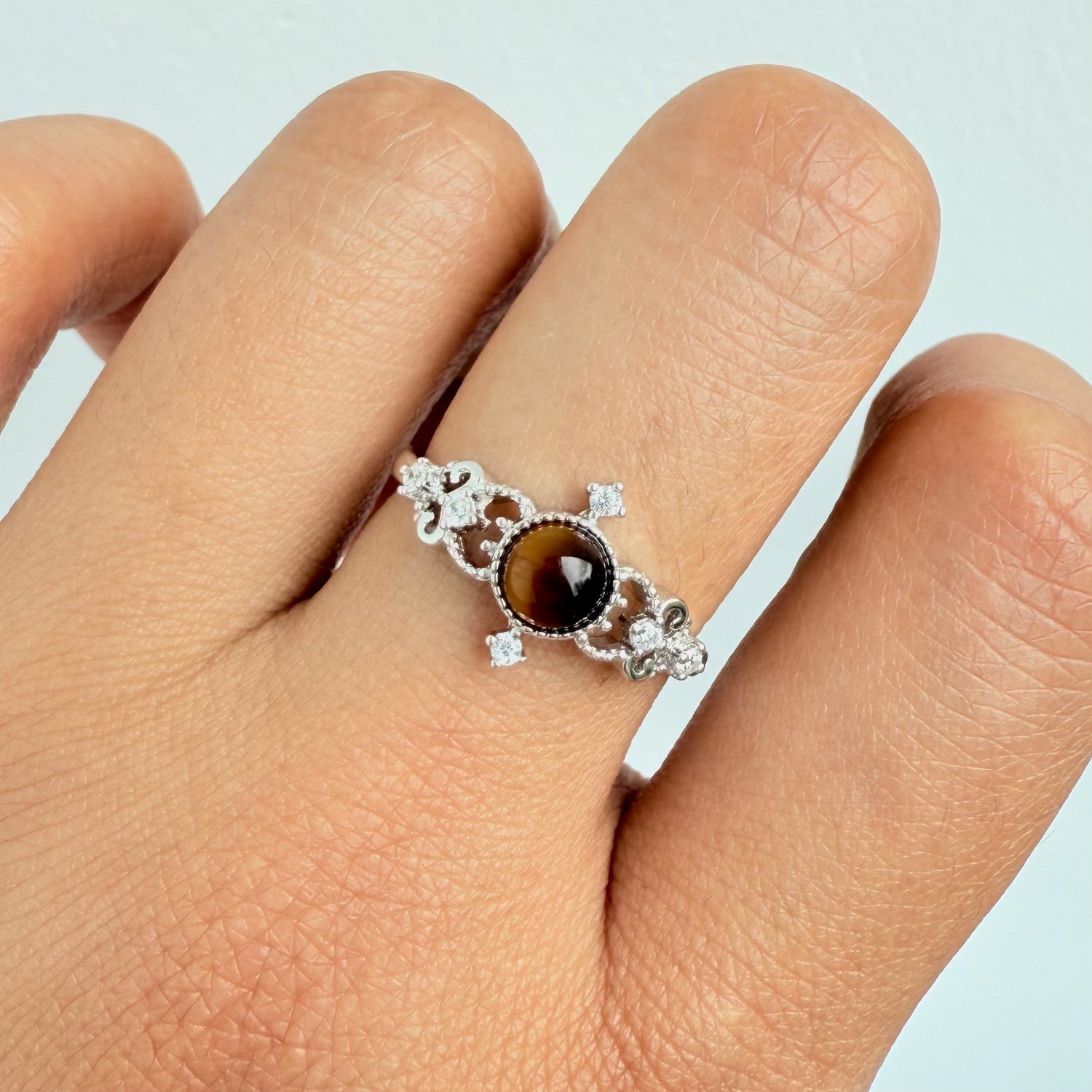 Natural Tiger's Eye Vintage Ring