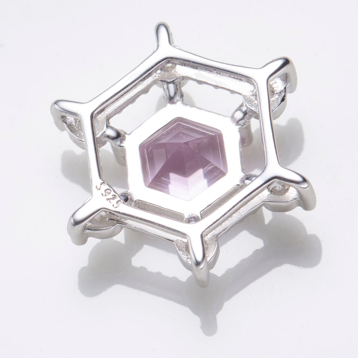 Natural Amethyst Hexagon Cut Necklace