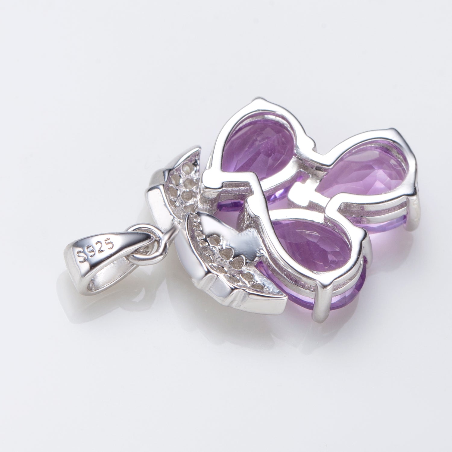 Natural Amethyst Pear Cut Necklace