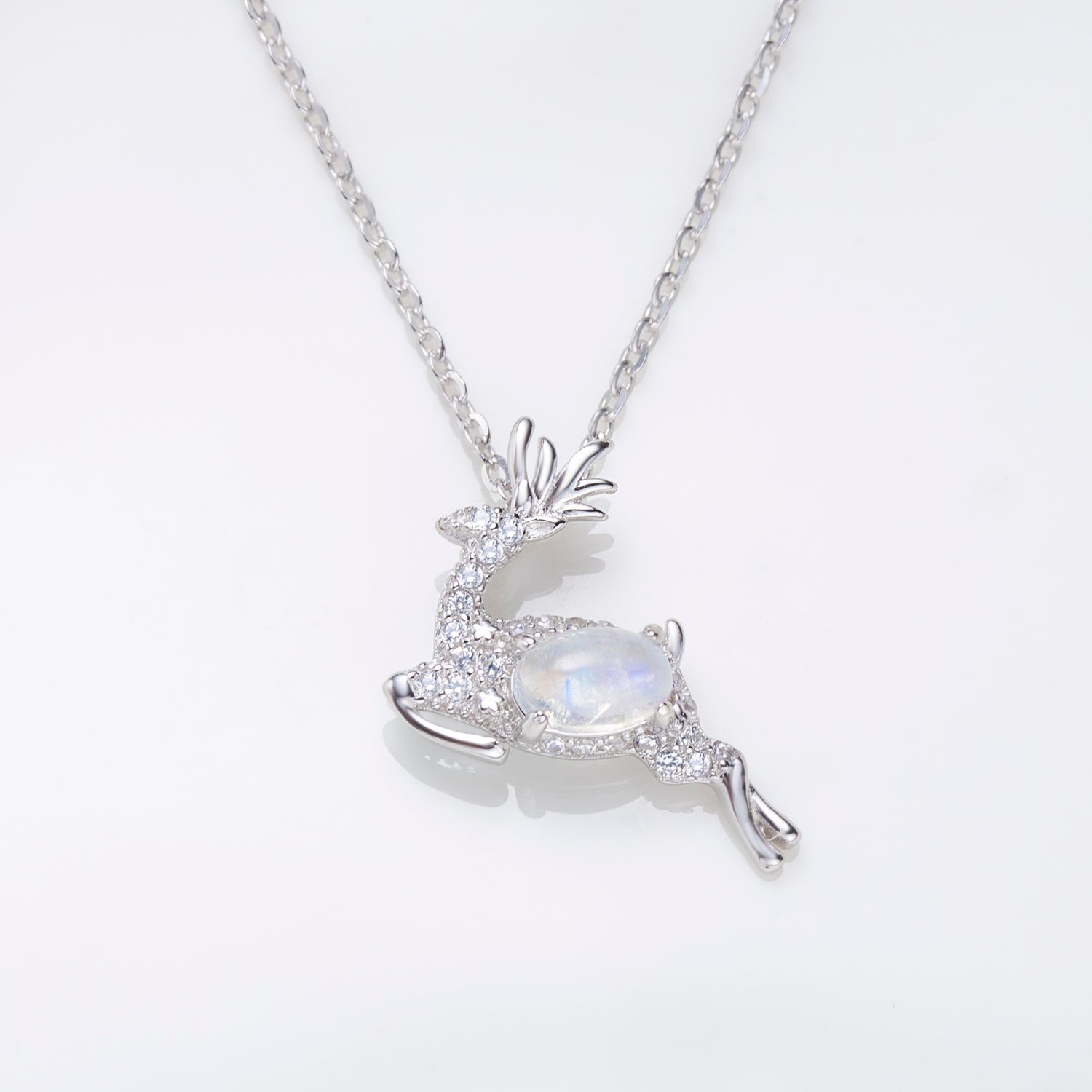 Narutal Moonstone Cabochon Oval Cut Necklace