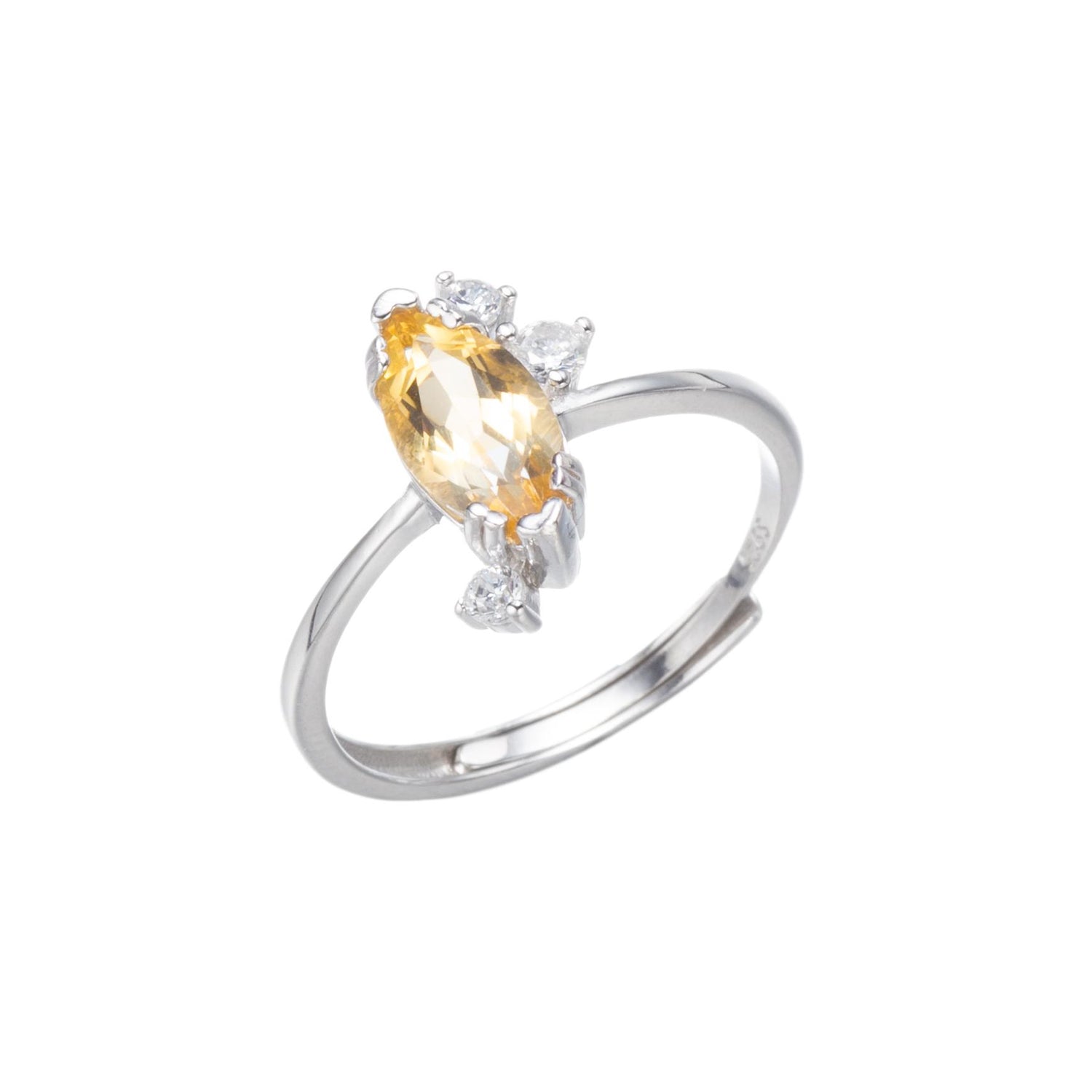Natural Marquise Cut Citrine Ring