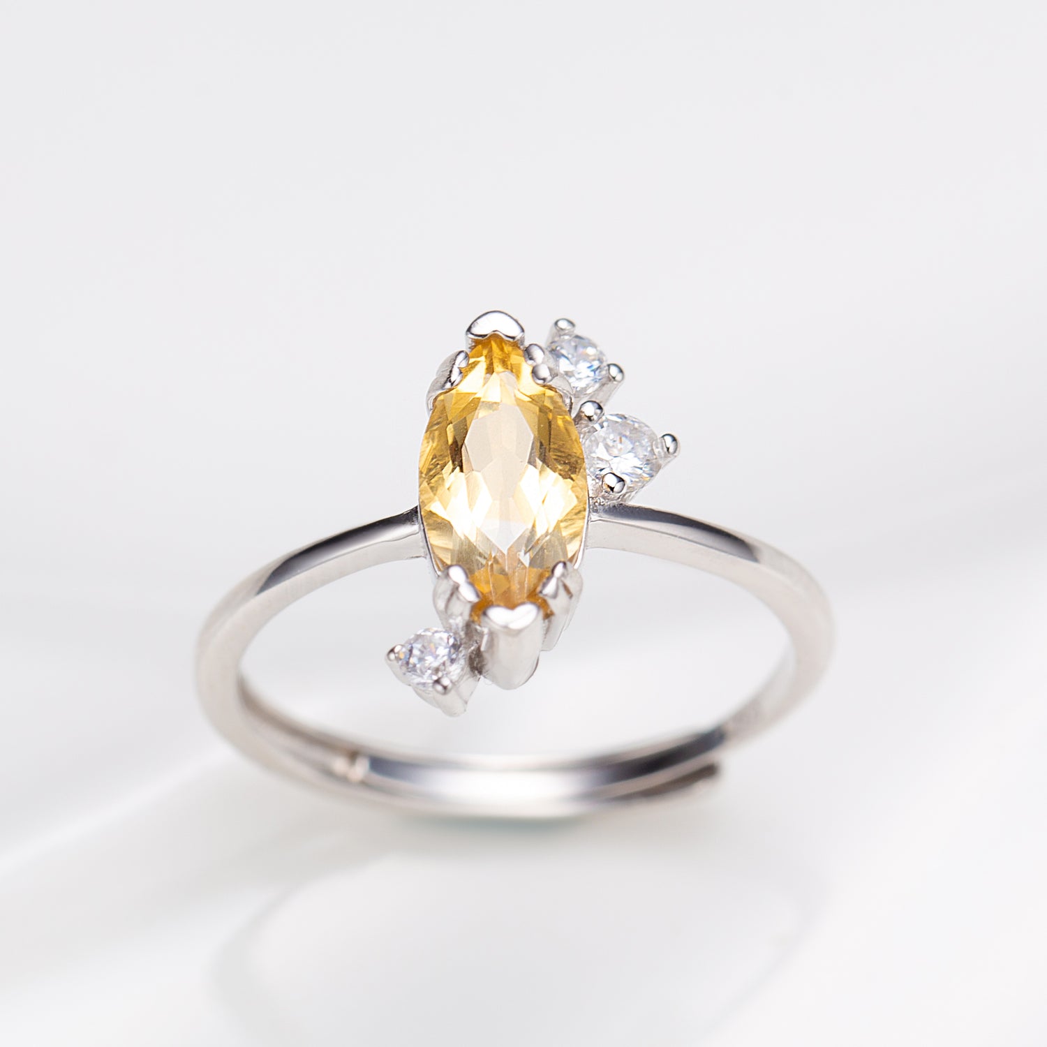 Natural Marquise Cut Citrine Ring