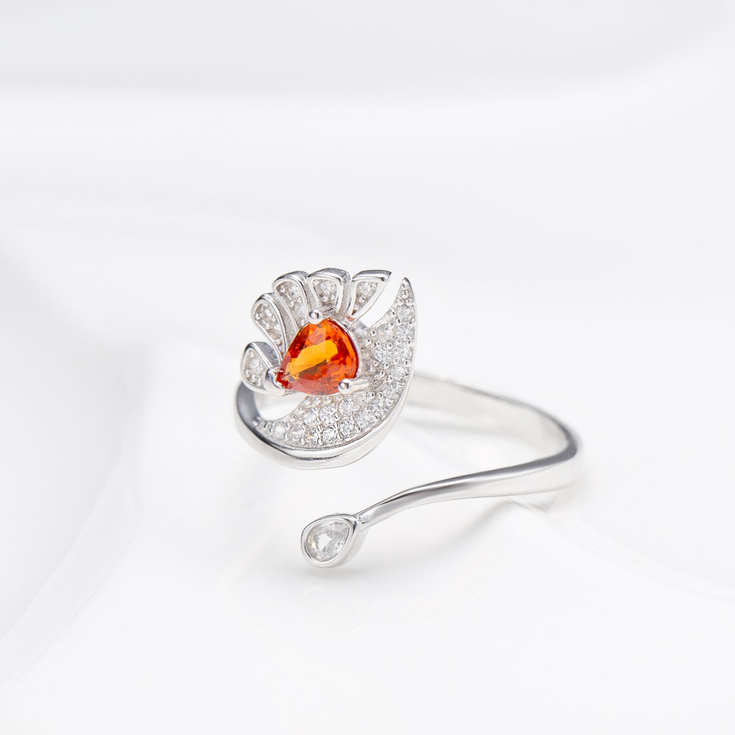 Natural Oval Shape Fancy Sapphire Peacock Ring