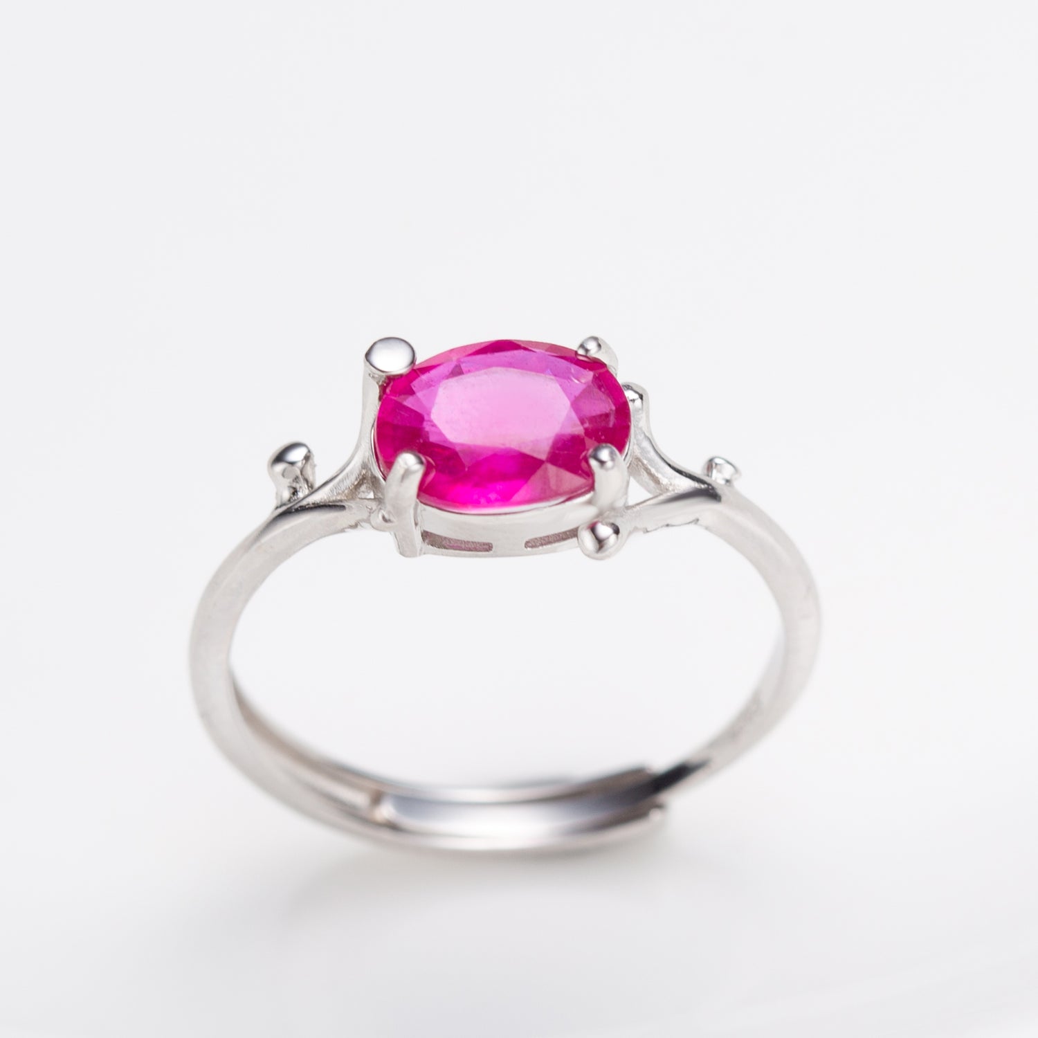 Natural Oval Shape Ruby Ring