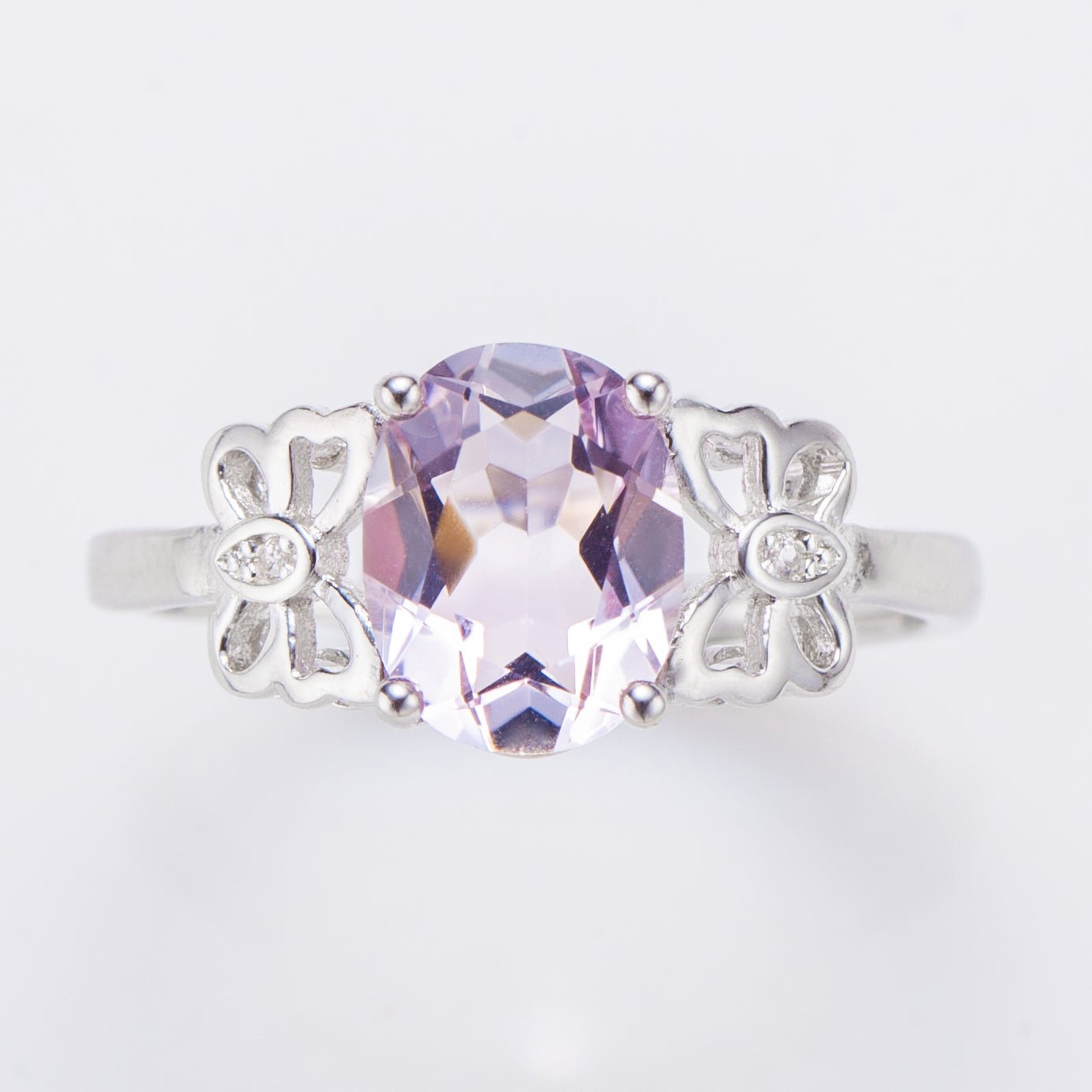 Natural Oval Shape Amethyst  Ring