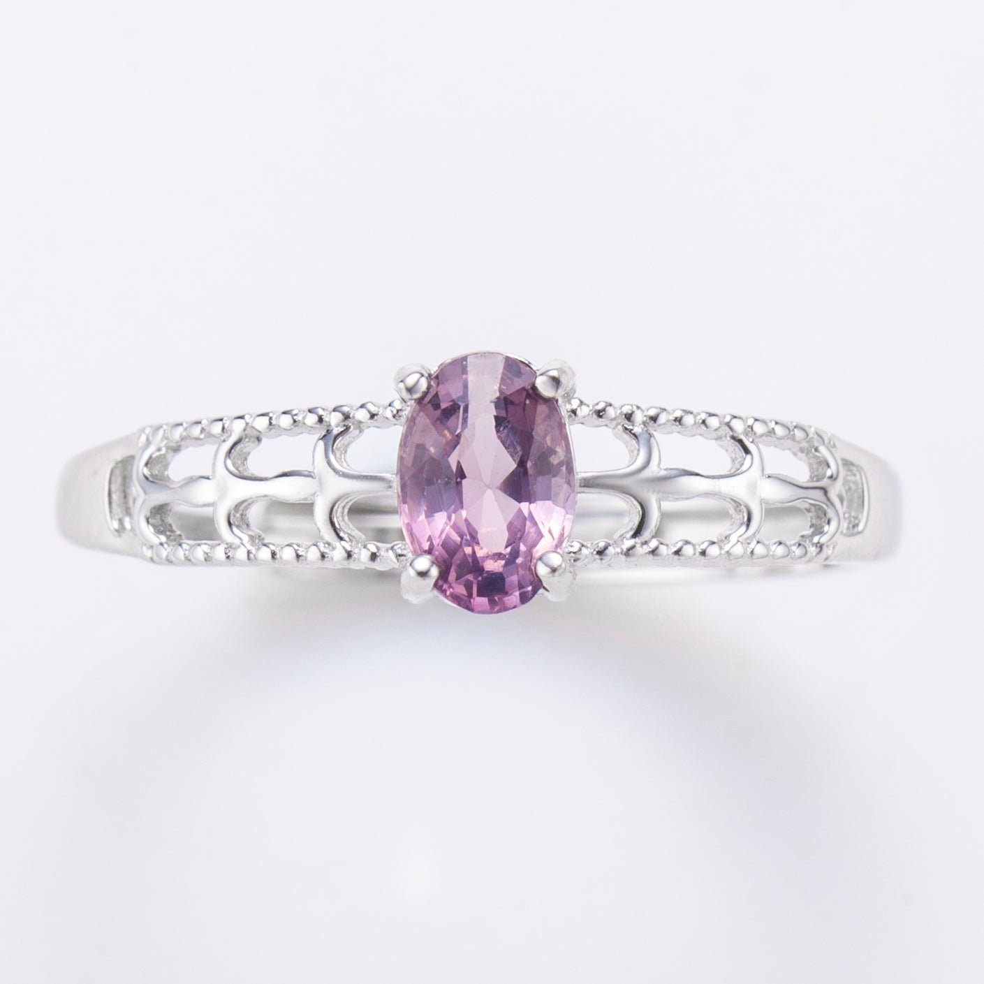 Natural Oval Spinel Sterling Silver Ring