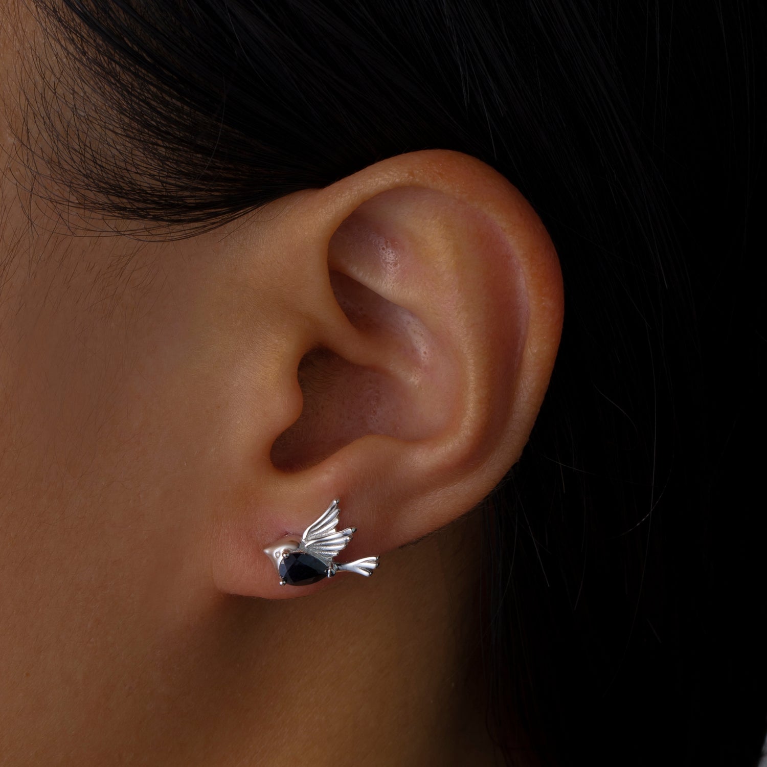 Natural Sapphire Pear Cut Stud Earrings